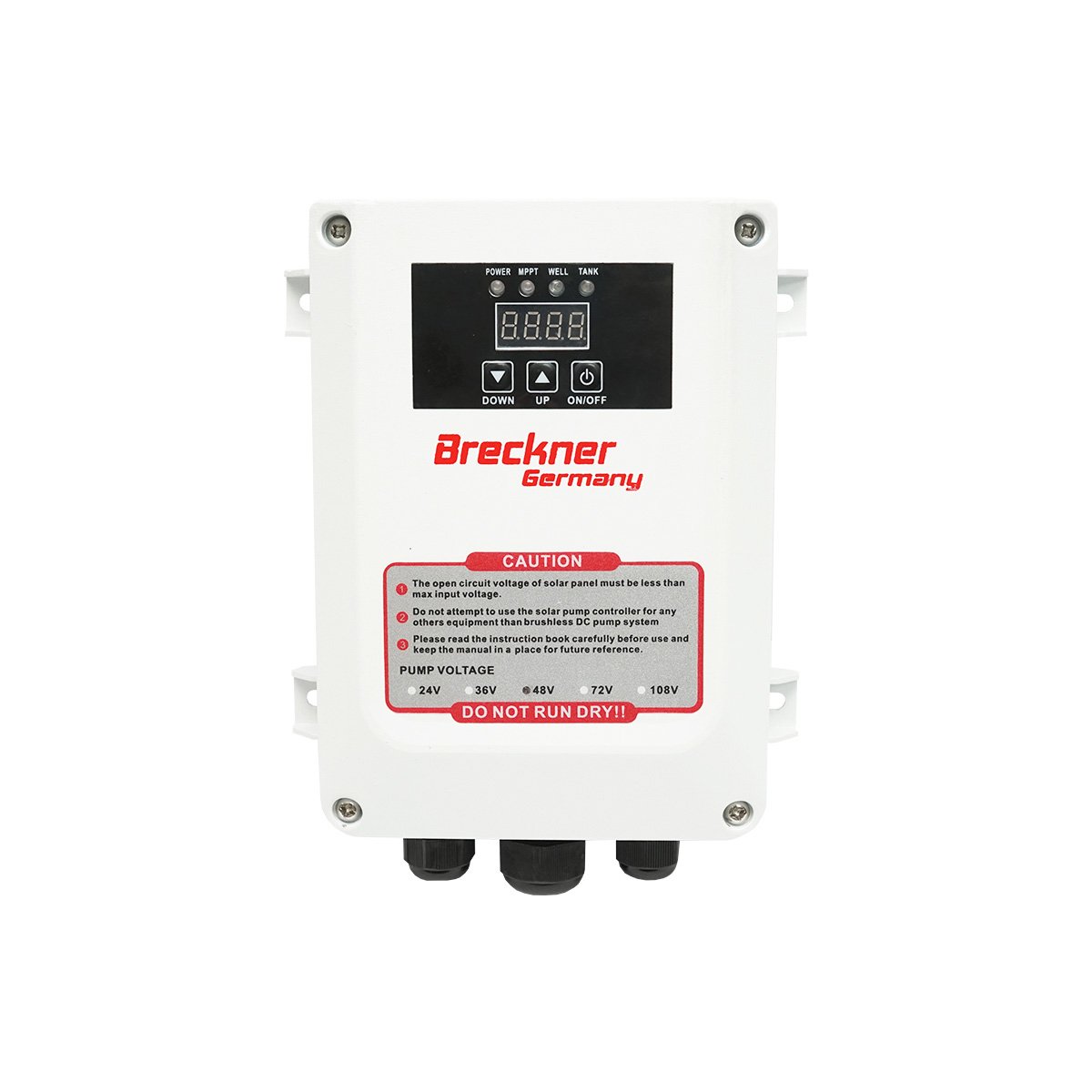 Pompa apa submersibila 600W, 48V debit 3.5m3/h, D75mm cu controller pentru panou solar fotovoltaic Breckner Germany